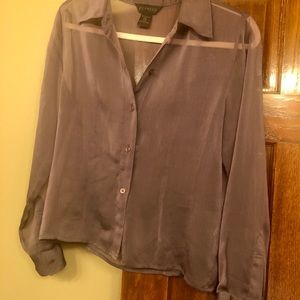 Sheer long sleeved Women’s Express button down
